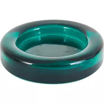 Подсвечник круглый под 90 мм прозрачный зеленый