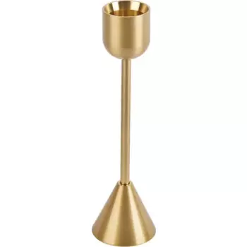 Подсвечник металл 13 см цвет золотой