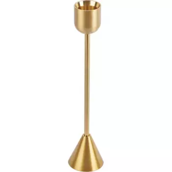 Подсвечник металл 19 см цвет золотой