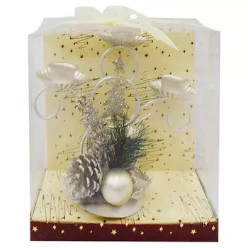 Подсвечник «С«еребрянный» 16 см