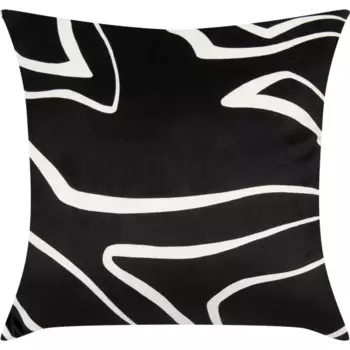 Подушка Абстракция 45x45 см цвет чёрный