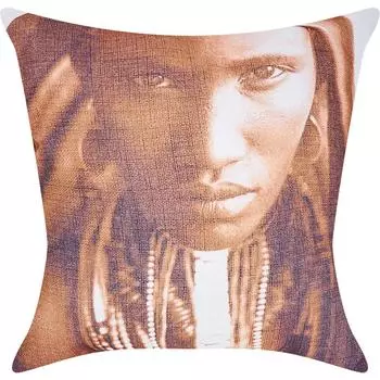 Подушка «Африка» 40x40 см цвет коричневый