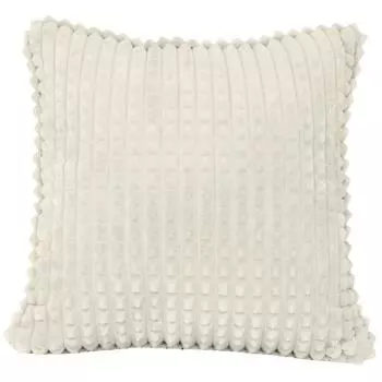 Подушка декоративная Плюш 40х40 см кремовая
