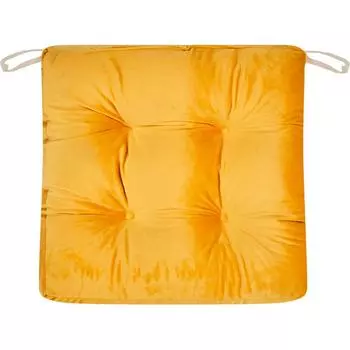 Подушка для стула Jimena 40x40 см цвет жёлтый