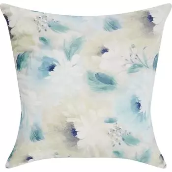 Подушка Дымка 40х40 см, бархат, цвет бирюзовый