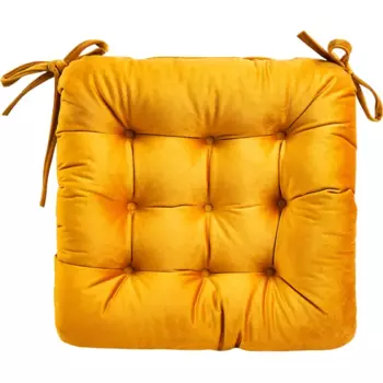 Подушка на сиденье Linen Way «Solemio 1» 40x36 см цвет желтый