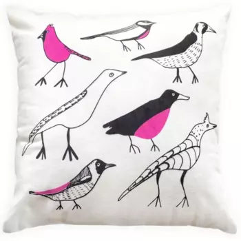 Подушка Простые вещи Мокап Птицы 40x40 см цвет розовый