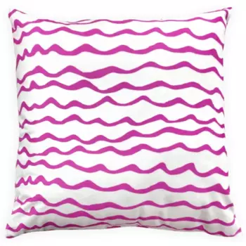 Подушка Простые вещи Мокап Волны 40x40 см цвет розово-белый
