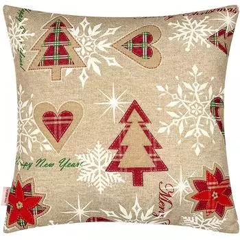 Подушка «Пряничный домик» 40х30 см цвет бежевый