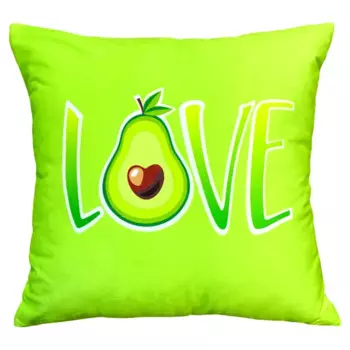Подушка Seasons Авокадо Love 40x40 см бархат цвет зеленый