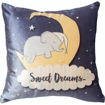 Подушка "Слон" 40x40 см цвет синий