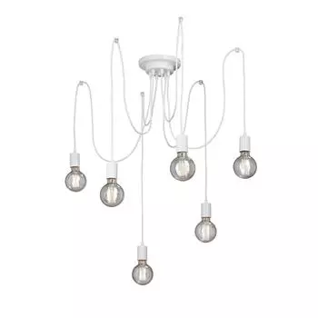 Подвесной светильник «Паук», 6хЕ27х60 Вт, цвет белый