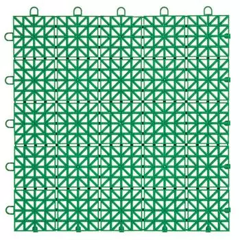 Покрытие садовое из ЭКО-пластика, 34x34 см, цвет зелёный/терракот, 9 шт.