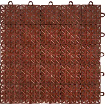 Покрытие садовое модульное 33x33x1.6 см 9 шт 1 м цвет коричневый