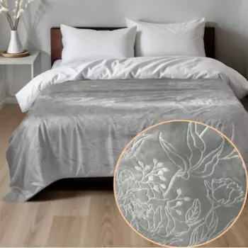 Покрывало Bouquet 240x260 см велсофт цвет серый