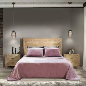 Покрывало Bouquet 240x260 см велсофт цвет темно-розовый