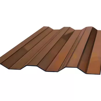 Поликарбонат монолитный профилированный 0.8 мм 2x1.05 м бронза