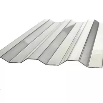 Поликарбонат монолитный профилированный 0.8 мм 2x1.05 м прозрачный