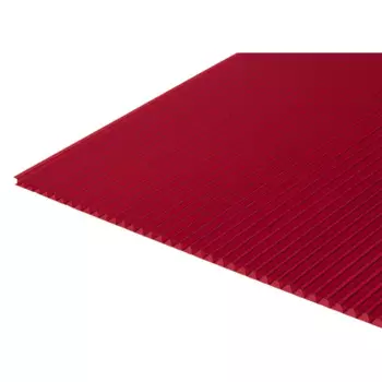 Поликарбонат сотовый 4 мм 2.1x3 м красный