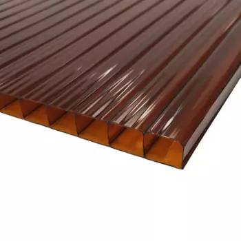 Поликарбонат сотовый 8 мм 2x1.05 м Rational терракота