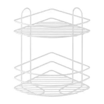 Полка для душа ЧМЗ Лидер 501-005-31 угловая 2 яруса цвет белый