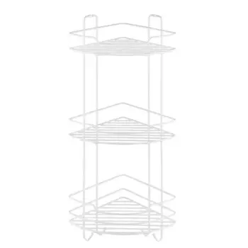 Полка для душа ЧМЗ Сканди угловая 3 яруса цвет белый матовый