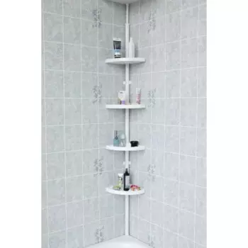 Полка для душа Primanova угловая 4 яруса цвет белый