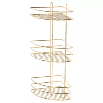 Полка для душа ProfFero С27462 угловая 3 яруса цвет золотой