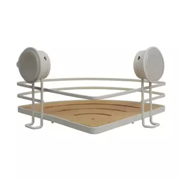 Полка для душа Zenfort Маги угловая 1 ярус цвет белый матовый