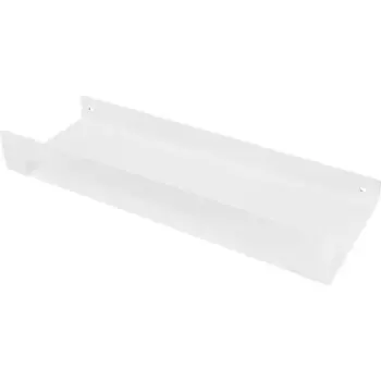 Полка для ванной c бортом 35x5x12 см сталь цвет белый