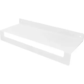 Полка для ванной c бортом 35x8x12 см сталь цвет белый