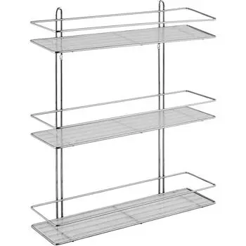 Полка для ванной комнаты Swensa SWR-023 трёхъярусная прямая металл