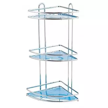 Полка для душа Swensa Премиум угловая 3 яруса цвет хром