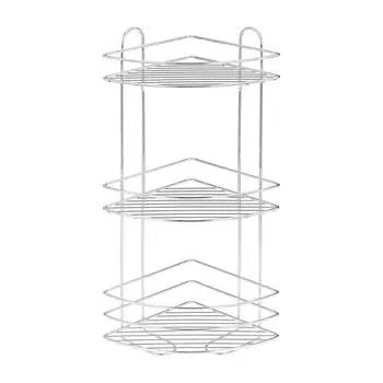 Полка для ванной ЧМЗ Лидер 501-006-02 угловая 3 яруса 22.5x22.5x58 см цвет хром