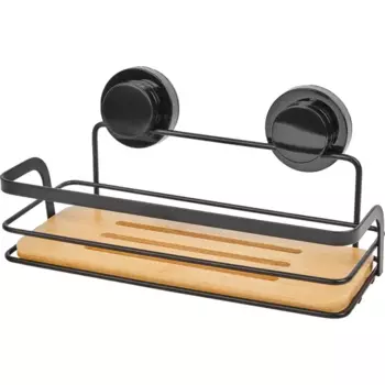 Полка для ванной прямоугольная Primanova одноярусная 26 см цвет черный