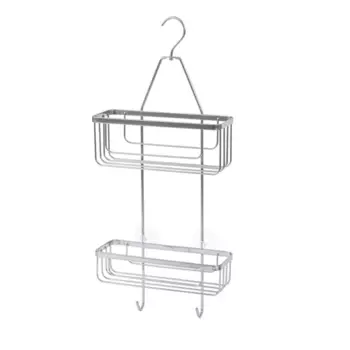 Полка для ванной прямоугольная Sensea Essential подвесная двухъярусная цвет хром