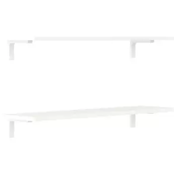 Полка настенная 80x20 см ЛДСП цвет белый лед 2 шт