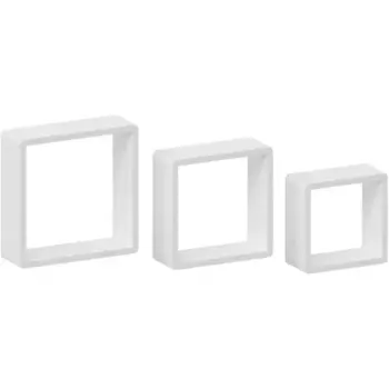 Полка настенная Spaceo 20x20 см/24x24 см/28x28 см МДФ цвет белый 3 шт
