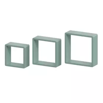 Полка настенная Spaceo 20x20 см/24x24 см/28x28 см МДФ цвет зеленый 3 шт