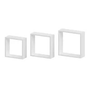 Полка настенная Spaceo 24x24 см/27x27 см/30x30 см МДФ цвет белый 3 шт
