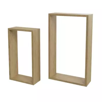 Полка настенная Spaceo 45x27 см/40x22 см МДФ цвет натуральный дуб 2 шт