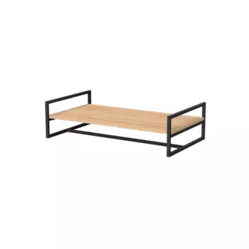 Полка настенная Spaceo 80x45x21.6 см дерево цвет бежевый/чёрный