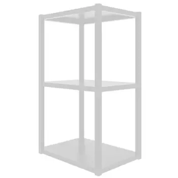 Полка навесная Ферро 40x67.6x29 см металл цвет белый