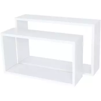 Набор настенных полок 45х27 см/40х22 см цвет белый 2 шт.