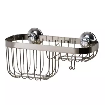 Полка с мыльницей Sensea Neo на присосках цвет хром