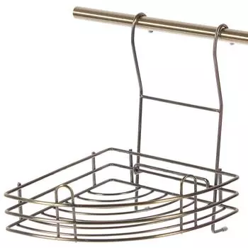 Полка угловая малая Delinia 20.5x20.5x25 см, бронза