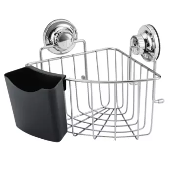 Полка угловая Sensea Remix на присосках цвет хром