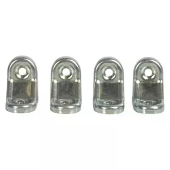 Полкодержатель 30x30x20 мм сталь цвет серый 4 шт.