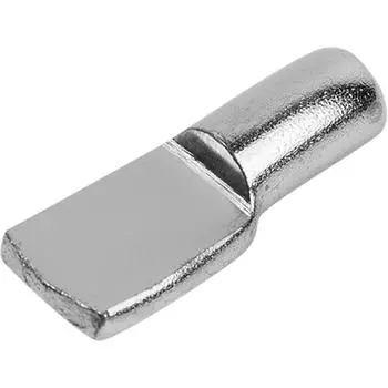 Полкодержатель Лопаточка мебельный 5x17 мм, металл, цвет хром, 12 шт.