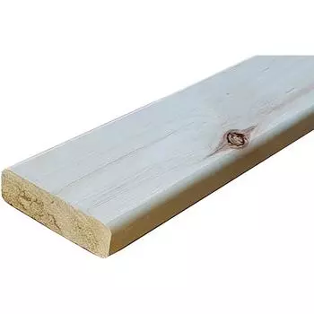 Полок 28x92x1200 мм Осина AB прямой с фаской угла